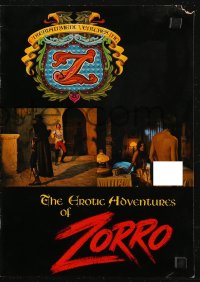 8r0554 EROTIC ADVENTURES OF ZORRO pressbook 1972 sexy rated Z masked hero, great images!