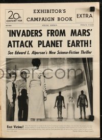 8r0571 INVADERS FROM MARS pressbook 1953 classic sci-fi, includes full-color comic strip herald!