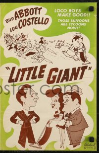 8r0589 LITTLE GIANT pressbook R1951 Bud Abbott & Lou Costello sell vacuum cleaners, Realart!