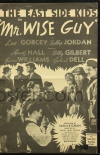 8r0602 MR WISE GUY pressbook R1952 Leo Gorcey, Huntz Hall, Bobby Jordan, East Side Kids!
