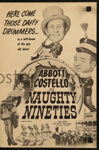 8r0604 NAUGHTY NINETIES pressbook R1950 Bud Abbott & Lou Costello perform Who's on First!