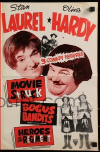 8r0617 PICK A STAR/DEVIL'S BROTHER/BONNIE SCOTLAND pressbook 1954 three great Laurel & Hardy movies!