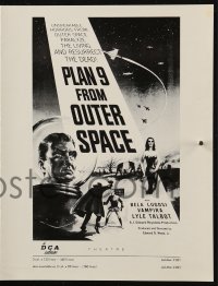 8r0618 PLAN 9 FROM OUTER SPACE pressbook 1958 directed by Ed Wood, arguably the worst movie ever!
