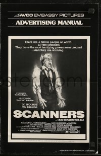 8r0627 SCANNERS pressbook 1981 directed by David Cronenberg, in 20 seconds your head explodes!