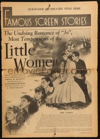 8r0671 LITTLE WOMEN 10 pressbook supplements 1933 Katharine Hepburn, Joan Bennett, Alcott, ultra rare!