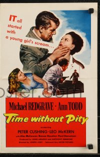 8r0646 TIME WITHOUT PITY pressbook 1957 Michael Redgrave, Ann Todd, Joseph Losey, ultra rare!