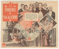 8r0692 DEATH TAKES A HOLIDAY 4pg Spanish herald 1934 Fredric March & Evelyn Venable, different & rare!