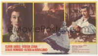 8r0703 GONE WITH THE WIND 4pg Spanish herald R1962 different images of Clark Gable & Vivien Leigh!