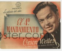 8r0718 MAGNIFICENT AMBERSONS 4pg Spanish herald 1945 Orson Welles shown on cover, Booth Tarkington!