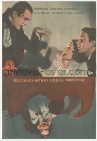 8r0721 MARK OF THE VAMPIRE 4pg Spanish herald 1936 Bela Lugosi, Carroll Borland, Atwill, very rare!