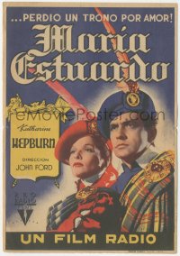 8r0723 MARY OF SCOTLAND 4pg Spanish herald 1940 Katharine Hepburn & Fredric March, Ford, different!