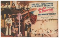 8r0732 ON THE TOWN 4pg Spanish herald 1951 Gene Kelly, Frank Sinatra, Ann Miller, Statue of Liberty!