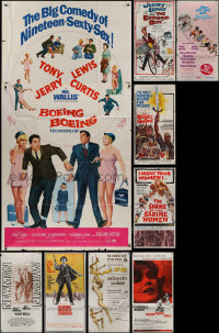8s0262 LOT OF 10 FOLDED THREE-SHEETS 1960s-1970s great images from a variety of different movies!