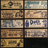 8s0277 LOT OF 9 4X11 TITLE STRIPS 1940s-1950s great images from a variety of different movies!