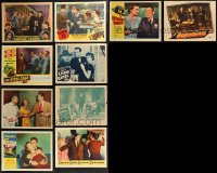 8s0203 LOT OF 10 CRIME AND FILM NOIR LOBBY CARDS 1930s-1950s cool scenes from a variety of movies!