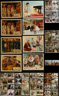 8s0600 LOT OF 82 COLOR ENGLISH FRONT OF HOUSE LOBBY CARDS 1950s-1970s from a variety of movies!