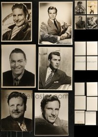 8s0212 LOT OF 10 DELUXE MALE PORTRAIT 11X14 STILLS 1940s great images of leading & supporting men!