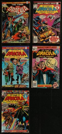 8s0238 LOT OF 5 TOMB OF DRACULA COMIC BOOKS 1974-1977 great vampire stories from Marvel Comics!