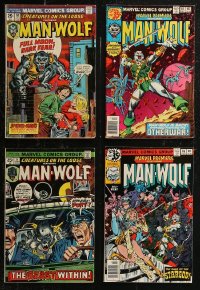 8s0241 LOT OF 4 MAN-WOLF COMIC BOOKS 1974-1978 great werewolf stories from Marvel Comics!