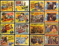 8s0271 LOT OF 23 REPRODUCTION LOBBY CARDS OF ROY ROGERS 1940S-50S REPUBLIC MOVIES 1980s cool!