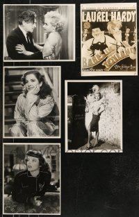 8s0217 LOT OF 5 RE-STRIKE 11X14 STILLS 1970s Laurel & Hardy, Carole Lombard, Katharine Hepburn!