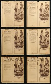 8s0309 LOT OF 6 DIAMOND FROM THE SKY HERALDS 1915 Lottie Pickford in early silent serial!