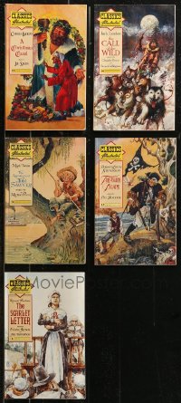 8s0240 LOT OF 5 CLASSICS ILLUSTRATED COMIC BOOKS 1990s Christmas Carol, Tom Sawyer, Treasure Island