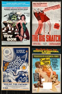 8s0097 LOT OF 6 UNCUT SEXPLOITATION PRESSBOOKS 1970s sexy advertising with lots of nudity!