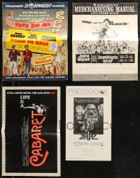 8s0095 LOT OF 8 CUT PRESSBOOKS 1950s-1970s advertising a variety of different movies!