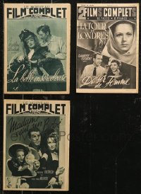 8s0506 LOT OF 3 LE FILM COMPLET FRENCH MOVIE MAGAZINES 1946-1948 great movie images!