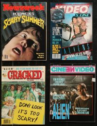 8s0498 LOT OF 4 MAGAZINES WITH ALIEN COVERS 1979-1993 filled with great images & articles!