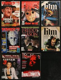 8s0479 LOT OF 8 MAGAZINES WITH SLASHER MOVIE COVERS 1980s-2000s great horror images & articles!