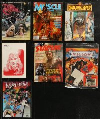 8s0483 LOT OF 7 MAGAZINES WITH FANTASY COVERS AND STICKER ALBUM 1980s-2010s great images & articles!
