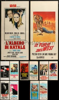 8s0658 LOT OF 18 UNFOLDED AND FORMERLY FOLDED ITALIAN LOCANDINAS 1960s-1970s cool movie images!