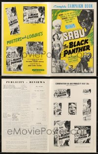 8s0049 LOT OF 24 UNCUT BLACK PANTHER PRESSBOOKS 1956 great images of Sabu as the Jungle Boy!