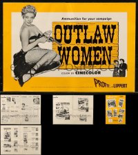 8s0054 LOT OF 8 UNCUT OUTLAW WOMEN PRESSBOOKS 1952 cheating, seductive & savage Marie Windsor!