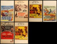 8s0046 LOT OF 6 COWBOY WESTERN WINDOW CARDS 1940s-1950s great images from several movies!