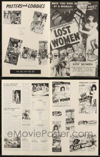8s0047 LOT OF 48 UNCUT MESA OF LOST WOMEN PRESSBOOKS 1952 they were all a man desired!