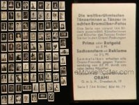 8s0613 LOT OF 88 GERMAN CIGARETTE CARDS 1920s great portraits of dancers & actresses!