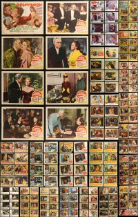 8s0160 LOT OF 192 LOBBY CARDS 1940s-1970s complete sets from a variety of different movies!