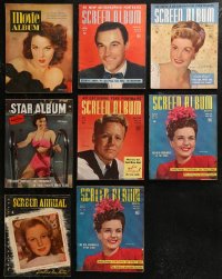 8s0478 LOT OF 8 MOVIE MAGAZINES 1940s filled with great images & articles!