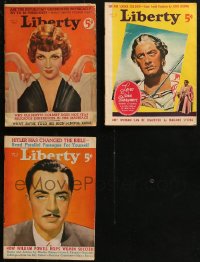 8s0505 LOT OF 3 LIBERTY MAGAZINES 1936 filled with great images & articles!