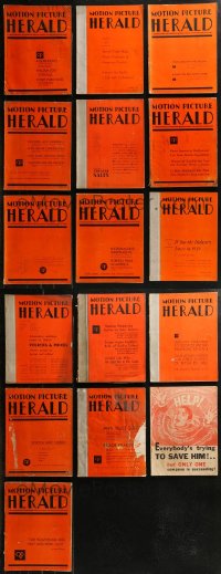 8s0318 LOT OF 16 CUT MOTION PICTURE HERALD EXHIBITOR MAGAZINES 1930s-1940s great images & articles!