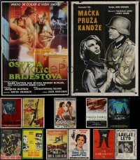 8s0249 LOT OF 15 FOLDED YUGOSLAVIAN POSTERS 1950s-1990s great images from a variety of movies!