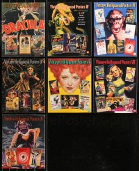 8s0337 LOT OF 7 VINTAGE HOLLYWOOD POSTERS I-VII AUCTION CATALOGS 1998-2003 filled w/color images!