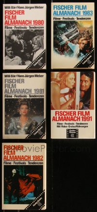 8s0424 LOT OF 5 FISCHER FILM ALMANACH GERMAN SOFTCOVER BOOKS 1980-1991 great images & info