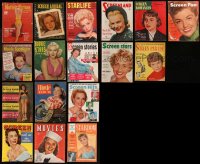 8s0444 LOT OF 17 MOVIE MAGAZINES 1940s-1950s filled with great images & articles!