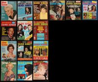 8s0446 LOT OF 15 SILVER SCREEN MOVIE MAGAZINES 1952-1977 filled with great images & articles!