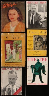 8s0487 LOT OF 6 THEATER MAGAZINES 1934-1955 filled with great images & articles!