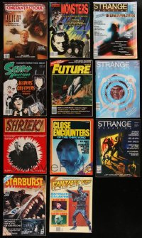 8s0465 LOT OF 11 HORROR/SCI-FI MAGAZINES 1960s-2000s filled with great images & articles!